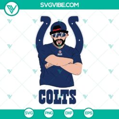 Musics, Sports, SVG Files, Bad Bunny Indianapolis Colts SVG Images DXF EPS PNG 2