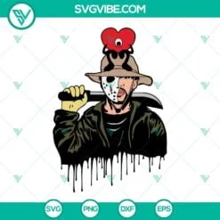 Halloween, Musics, SVG Files, Bad Bunny Jason Voorhees SVG File, Spooky Bad 2