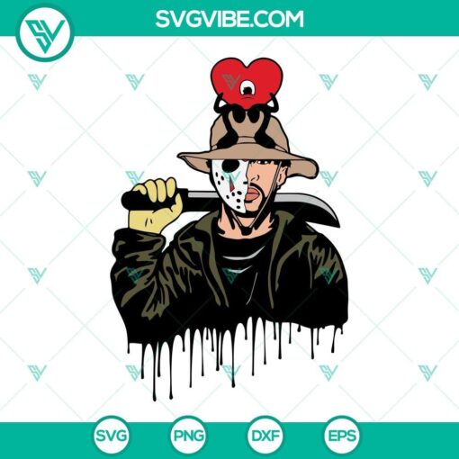 bad bunny jason voorhees svg spooky bad bunny halloween svg un halloween sin ti svg png dxf eps cut files 1 mockup