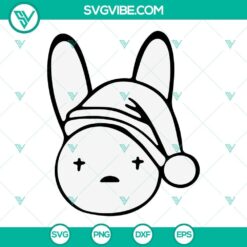 Bad Bunny Christmas logo SVG, PNG, EPS, DXF cut files for festive crafts and decorations.