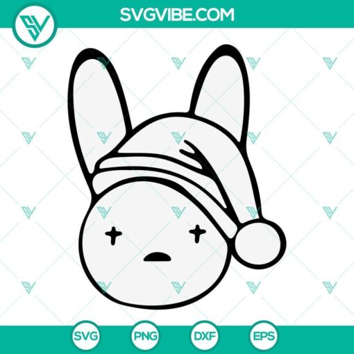 bad bunny logo christmas svg png eps dxf cut files 10 mockup