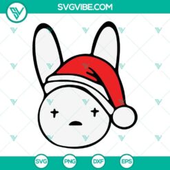 Bad Bunny Logo Christmas SVG Files PNG EPS DXF Cut Files 2