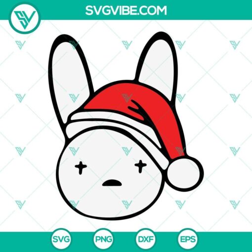 bad bunny logo christmas svg png eps dxf cut files 7 mockup