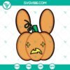 Bad Bunny logo pumpkin Halloween SVG design for Cricut, includes PNG, DXF, and EPS file formats for download.