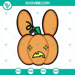 Halloween, Musics, SVG Files, Bad Bunny Logo Pumpkin Halloween SVG Download PNG 13