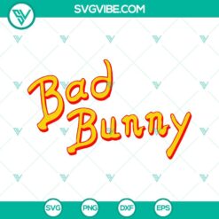 Musics, SVG Files, Bad Bunny Logo SVG Download, Bad Bunny Worlds Hottest Tour 13