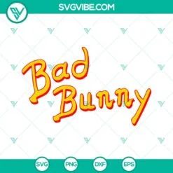 Musics, SVG Files, Bad Bunny Logo SVG Download, Bad Bunny Worlds Hottest Tour 2