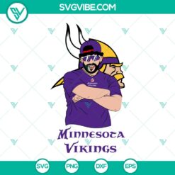 Musics, Sports, SVG Files, Bad Bunny Minnesota Vikings SVG Image DXF EPS PNG 4