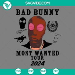 Musics, SVG Files, Bad Bunny Bucket Hat Sugar Skull SVG Download, Bad Bunny SVG 3