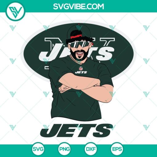 bad bunny new york jets svg dxf eps png cricut silhouette vector clipart 4 mockup