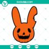 Bad Bunny Halloween pumpkin SVG clipart digital files for crafting, featuring PNG, DXF, and EPS formats.