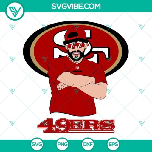 bad bunny san francisco 49ers svg dxf eps png cricut silhouette vector clipart 6 mockup