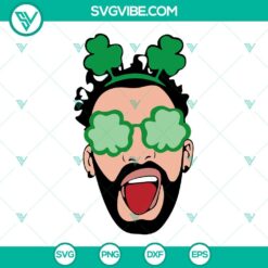 Musics, St Patrick's Day, SVG Files, Bad Bunny Heart Patrick’s Day SVG 4