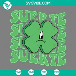 Musics, St Patrick's Day, SVG Files, Bad Bunny St Patrick’s Day Clovera SVG 5