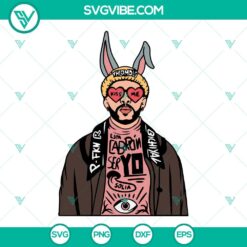 Musics, SVG Files, Bad Bunny SVG Download, Bad Bunny YHLQMDLG SVG Download PNG 2