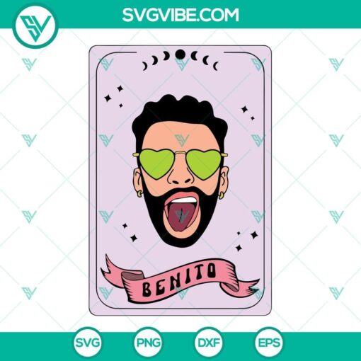 bad bunny tarot card svg bundle bad bunny svg png eps dxf cut files 10 mockup