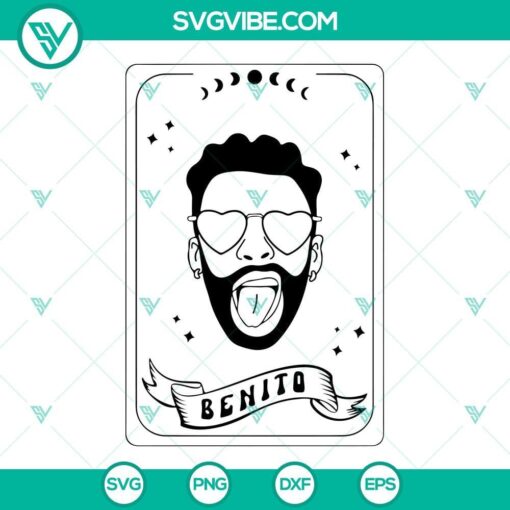 bad bunny tarot card svg bundle bad bunny svg png eps dxf cut files 3 mockup