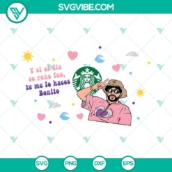 Musics, SVG Files, Bad Bunny Un Verano Sin Ti Starbucks Cup Wrap SVG Download 22