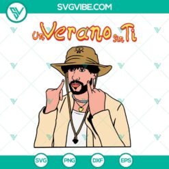 Musics, SVG Files, Bad Bunny Un Verano Sin Ti SVG Image PNG DXF EPS Cut Files 18