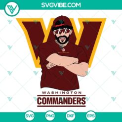 Musics, Sports, SVG Files, Bad Bunny Washington Commanders SVG Image DXF EPS 10