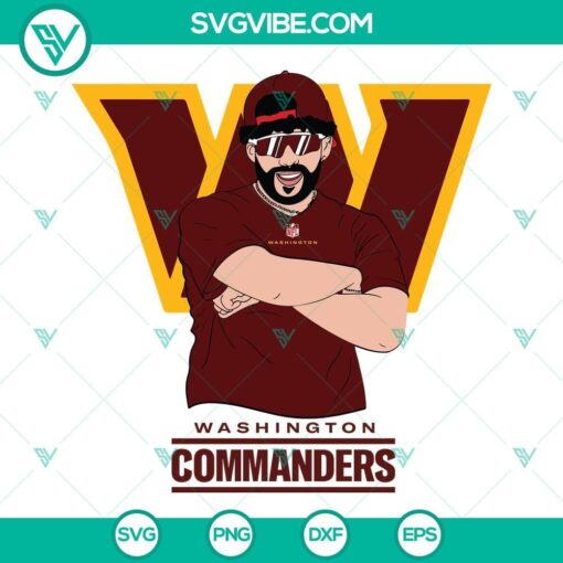 bad bunny washington commanders svg dxf eps png cricut silhouette vector clipart 8 mockup