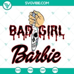 Halloween, Movies, SVG Files, Bad Girl Barbie Halloween SVG Images, Horror 2