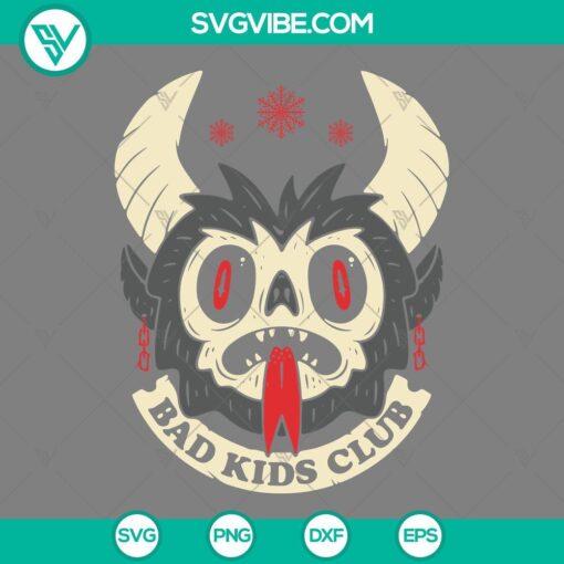 bad kids club svg evil santa svg png eps dxf file mockup