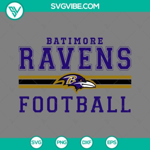 baltimore ravens football svg png cut files mockup