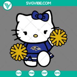 Cartoons, Sports, SVG Files, Dallas Cowboys Hello Kitty Cheerleader SVG Files 4