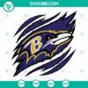 Baltimore Ravens Ripped Claw SVG with logo and design elements - Baltimore Ravens SVG Files perfect for crafts and projects featuring Ravens mascot.