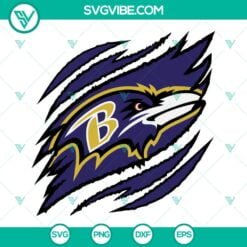 Football, Sports, SVG Files, Baltimore Ravens Ripped Claw SVG Image, Baltimore 9