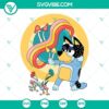 Bandit Heeler, Cottagecore Bluey Dad SVG Image, PNG, Blue Heeler with charming cottage feel in digital format for crafting and design projects.