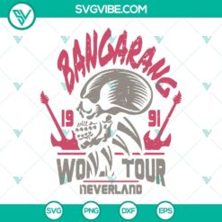 Bangarang World Tour 1991 SVG Download PNG DXF EPS Cricut Files
