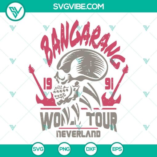 bangarang world tour 1991 svg png dxf eps cricut files 7 mockup