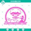 Barbenheimer Movie and Barbie Meets Oppenheimer SVG files with unique movie-themed design elements for crafting and creativity.