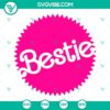 Barbi Bestie logo and doll pink SVG files. Barbie and best friend themed SVG images for digital use.