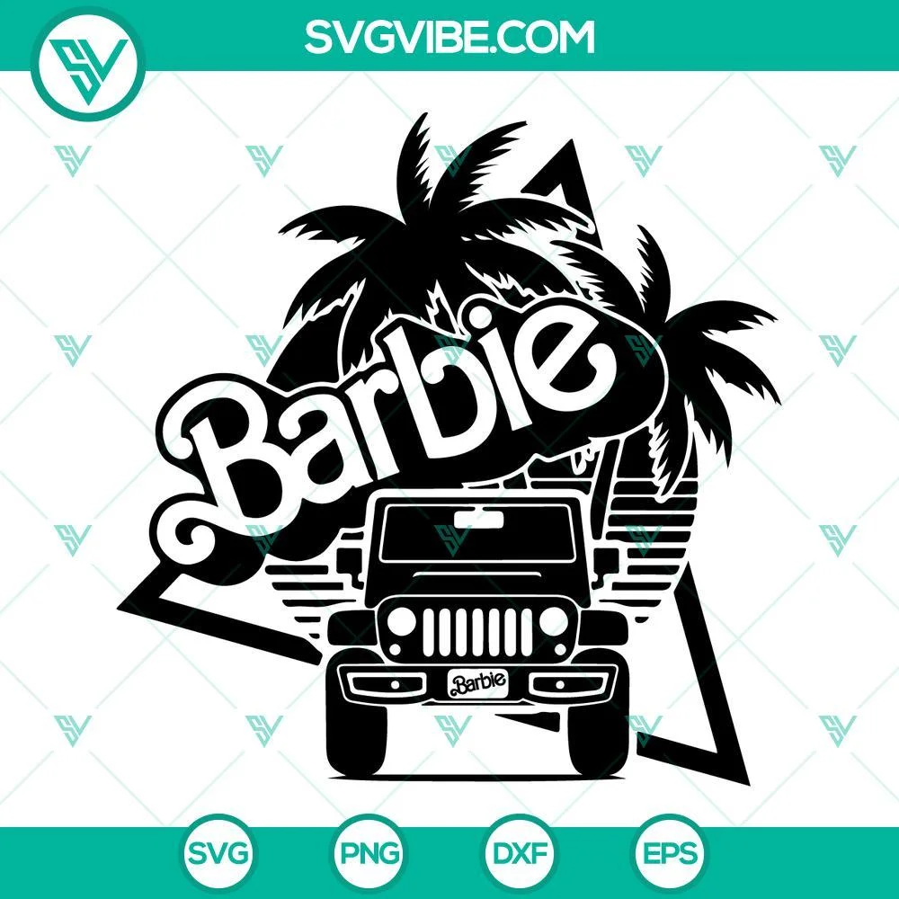 SVG Files, Trending, Barbi Jeep Offroad 4×4 Car SVG Files, Ken Offroad SVG 2