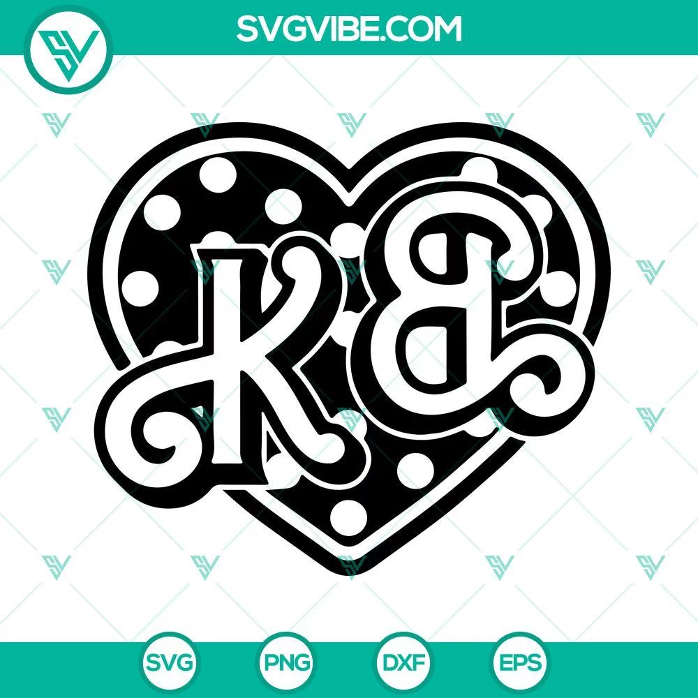 Movies, SVG Files, Barbie And Ken Heart SVG File Bundle, Barbie Ken SVG 1