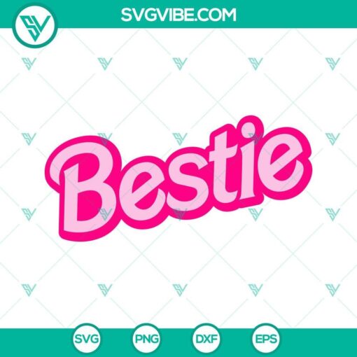 barbie bestie besties svg bundle pink girl svg best girl friends svg png dxf eps cricut 5 mockup