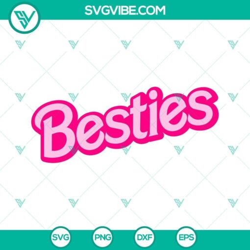 barbie bestie besties svg bundle pink girl svg best girl friends svg png dxf eps cricut 6 mockup