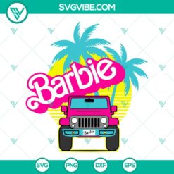 Barbie car SVG bundle with Barbie Jeep and 2023 designs for crafting projects.
