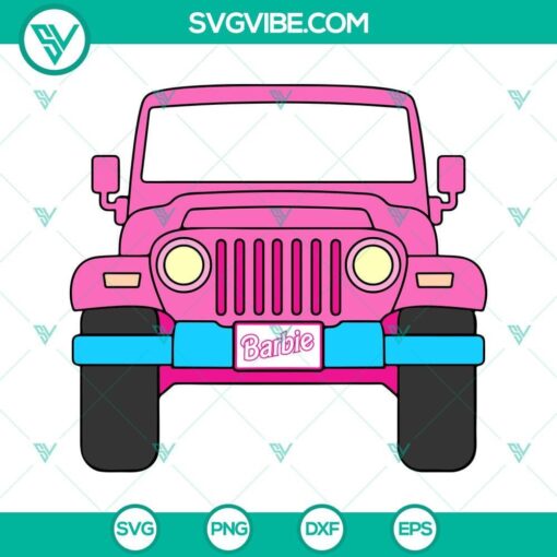 barbie car svg bundle barbie jeep svg barbie 2023 svg barbie offroad 4 4 car svg png dxf eps 10 mockup