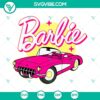 Barbie Car SVG files for convertible Barbie doll, PNG DXF EPS formats, ideal for crafting projects.