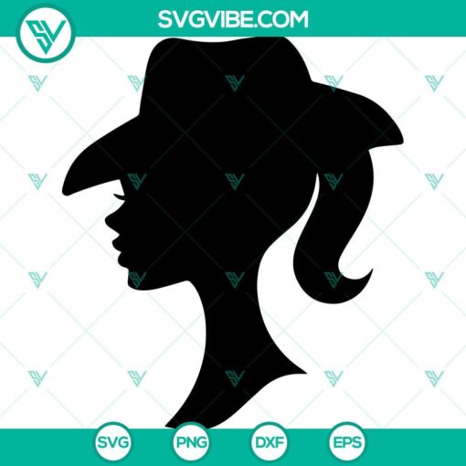 barbie doll cowboy svg png dxf eps mockup