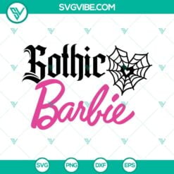 barbie halloween svg bundle spooky barbie svg gothic barbie svg png dxf eps 3 mockup