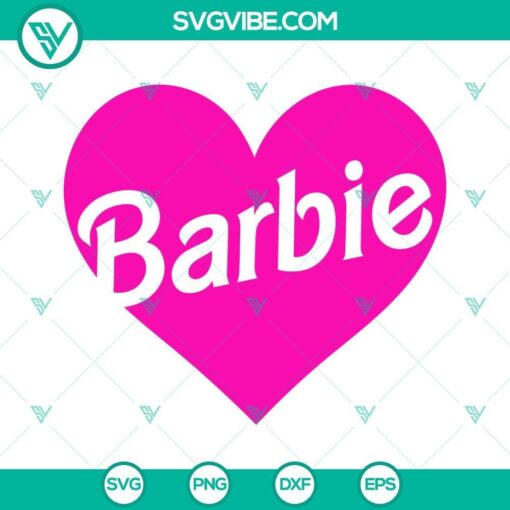 barbie heart svg bundle barbie doll 2023 svg png dxf eps cut files 1 mockup