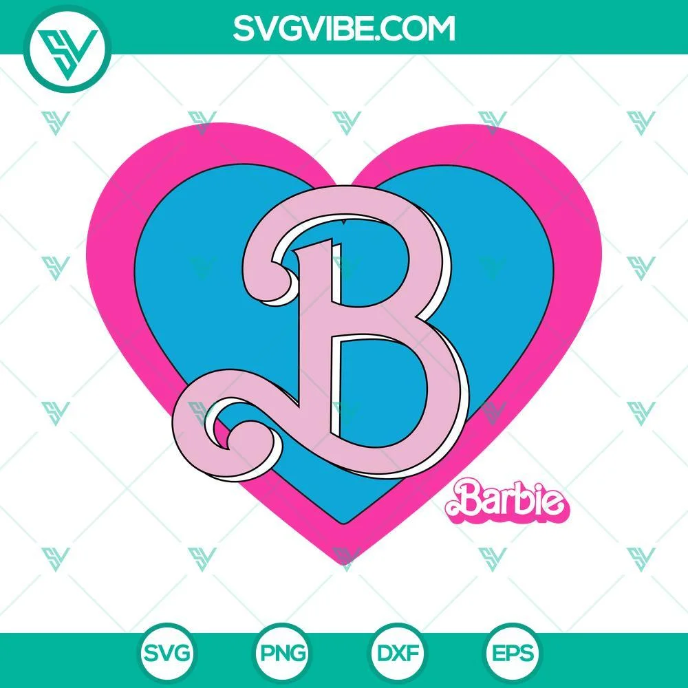 Movies, SVG Files, Barbie Heart SVG Files Bundle, Barbie Doll 2023 SVG Download 2