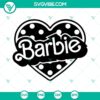 Barbie heart SVG bundle with PNG, DXF, and EPS files for digital download. Cute and trendy designs perfect for crafting projects.