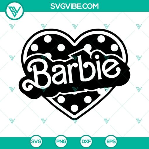 barbie heart svg bundle barbie svg png dxf eps digital download 10 mockup