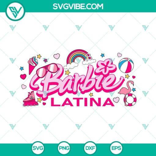 barbie latina svg barbie svg latin pink doll svg cute doll girl svg png dxf eps files 2 mockup